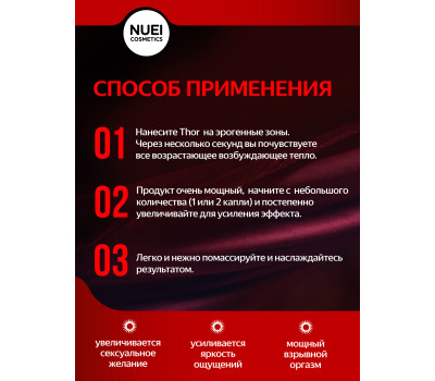 ГельThor Fire Gel - унисекс усилитель оргазма, 10 мл 