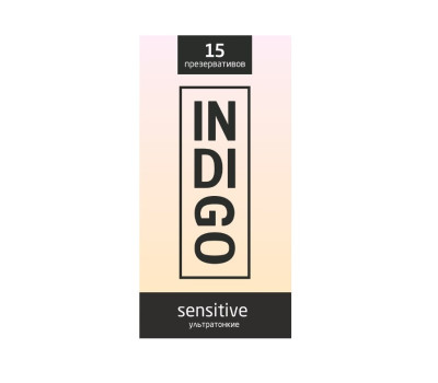 ПРЕЗЕРВАТИВЫ INDIGO SENSITIVE № 15 (УЛЬТРАТОНКИЕ), 15 штук