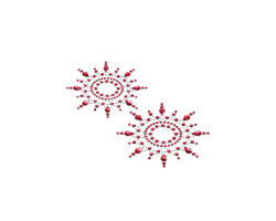 Набор стикеров Breast & Pubic Jewelry Crystal Stiker красный, 3 шт.-foto3