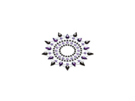 Набор стикеров Breast & Pubic Jewelry Crystal Stiker черный + фиолетовый, 2 шт.-foto3