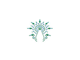 Набор стикеров Breast & Pubic Jewelry зеленые и синие кристаллы, 3 шт.-foto4