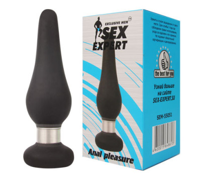 ВТУЛКА АНАЛЬНАЯ цвет чёрный, L 85 мм D 30 мм  арт. SEM-55051