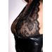 Комплект Glossy Gigi из материала Wetlook, черный, S