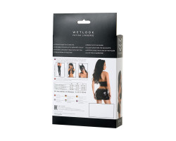 Комплект Glossy Gigi из материала Wetlook, черный, S-foto4